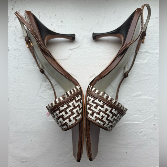 Prada Kitten Heel Open Toed Sling Backs - Picture 5 of 7